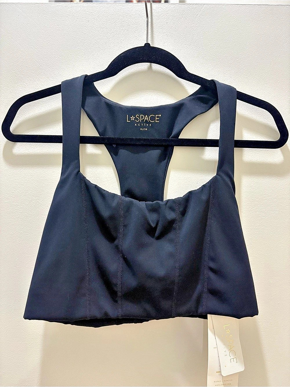 L SPACE Black Razorback Beckham Tank NWT